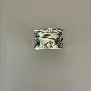 Silver Textured Cuff